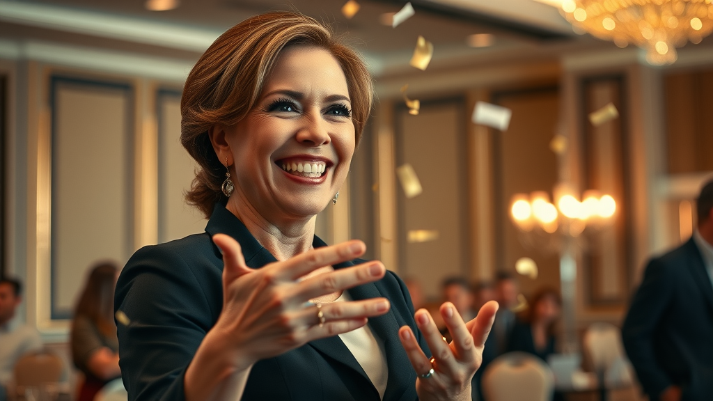 Successful businesswoman receiving recognition from a sponsor sponsorship vs mentorship for women