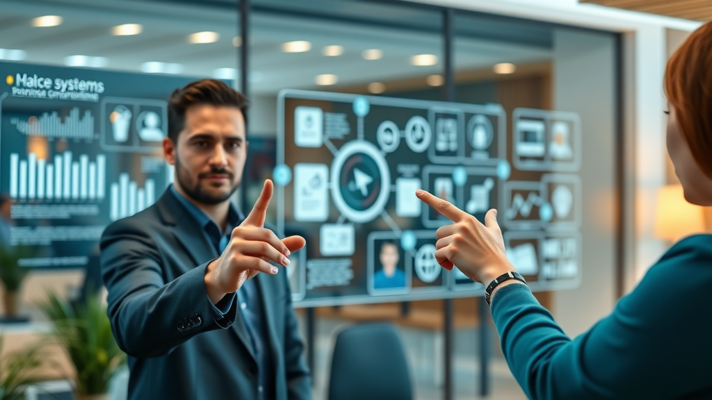 Founder mindset sustainable growth: Business systems flow and process diagrams in modern workspace