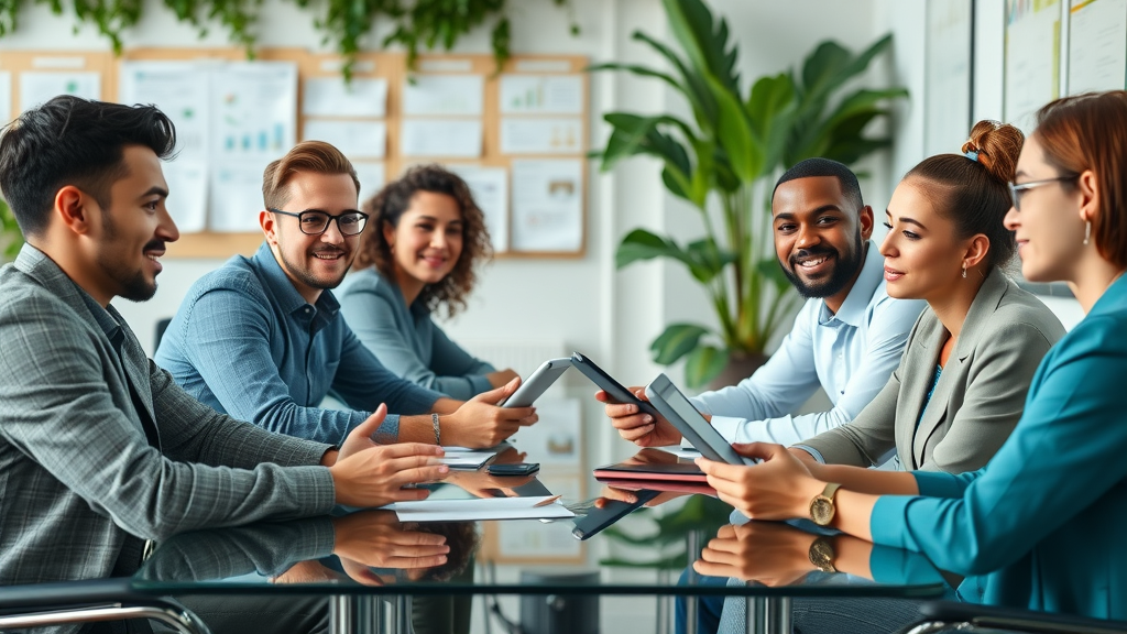 Professional team of diverse startup founders collaborating at modern workspace, illustrating startup strategy expert insights