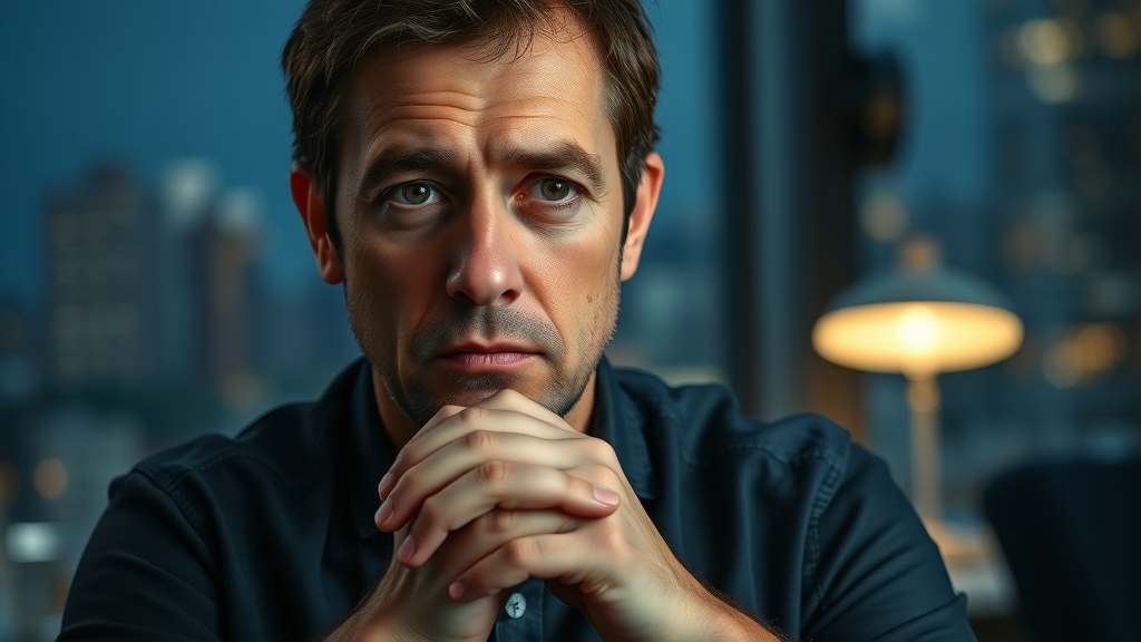 Close-up portrait of thoughtful founder reflecting on challenges, illustrating common startup failure causes