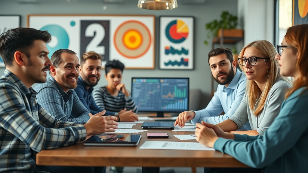 Startup team reviewing business analytics illustrating scaling a business strategy